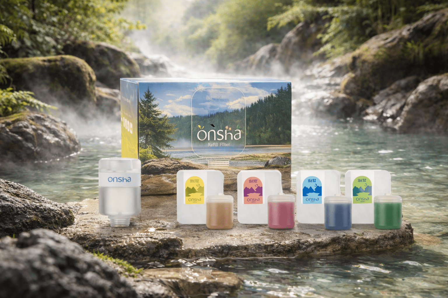 Onsha – Kit Découverte Douche Thermale Voyage - Sunsoari